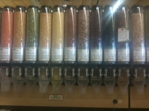 You can find legumes and beans in the bulk bin or bags.