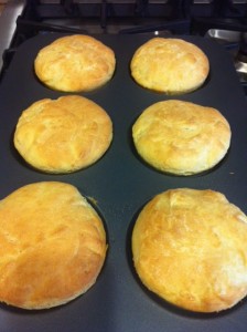 Buns out of the oven