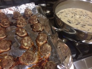 Meatballs and slurry