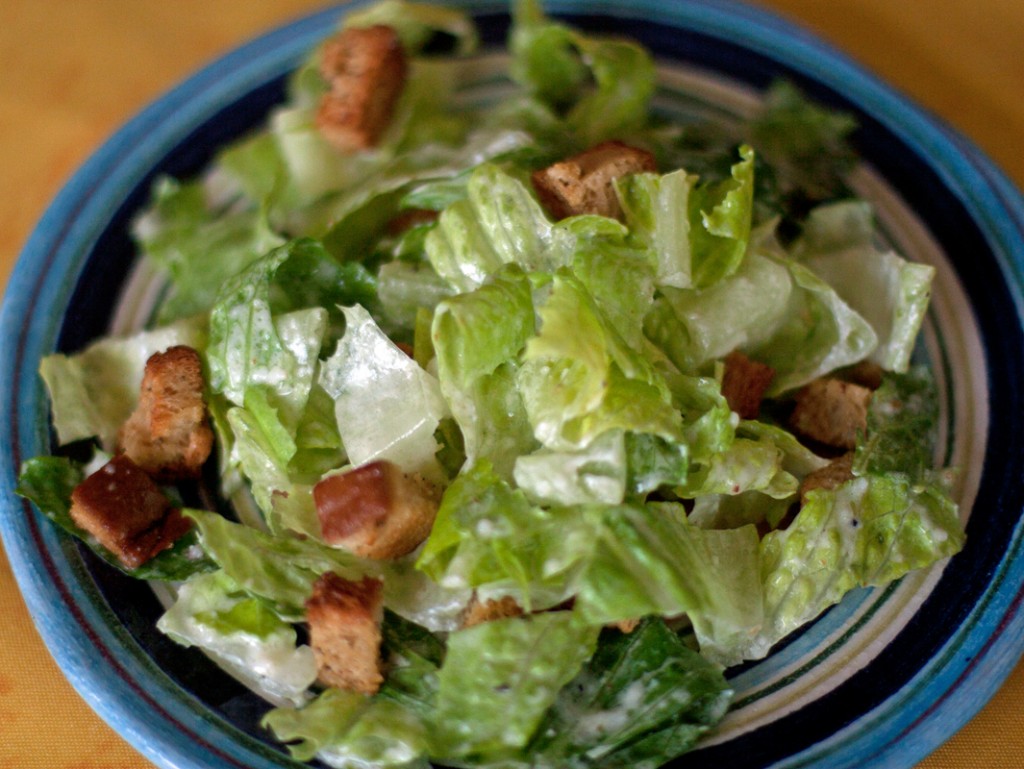 gluten free caesar salad with dressing