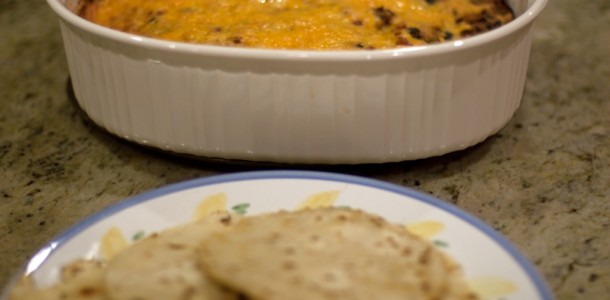 Finished burrito casserole